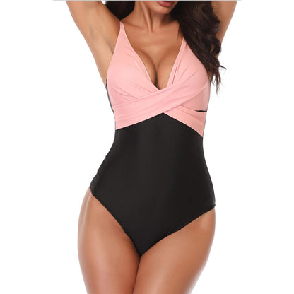 Women Bathing Suit Tummy Control V Neck