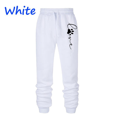 Women Cat Paw Printed Sweatpants