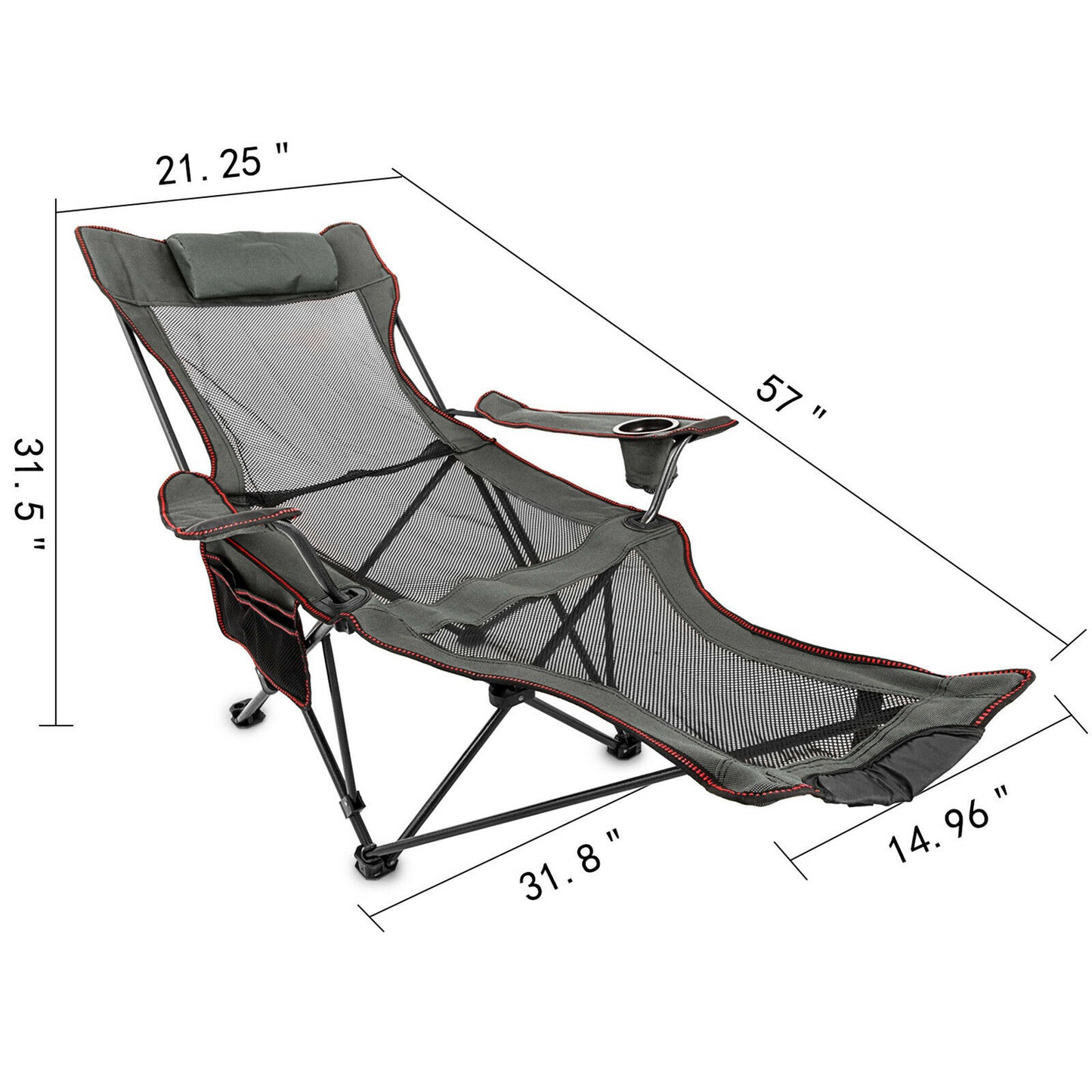 VEVOR Foldable Beach Lounge Chair