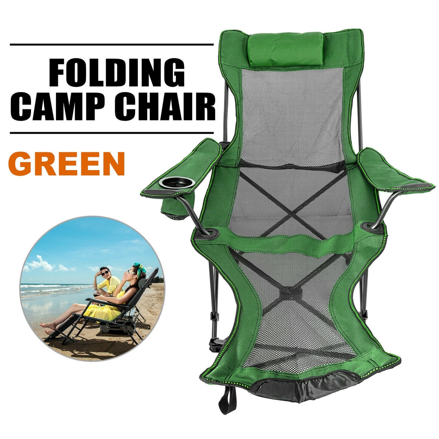 VEVOR Foldable Beach Lounge Chair