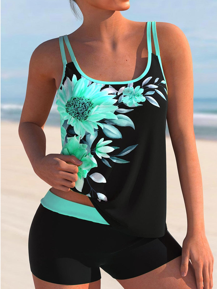 Block Print Tankini Set