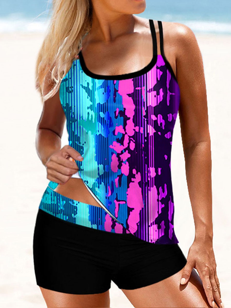 Block Print Tankini Set