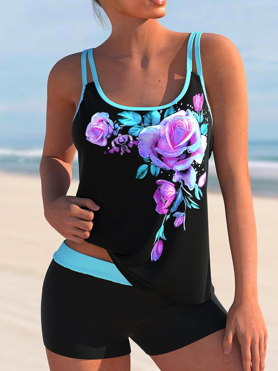 Block Print Tankini Set